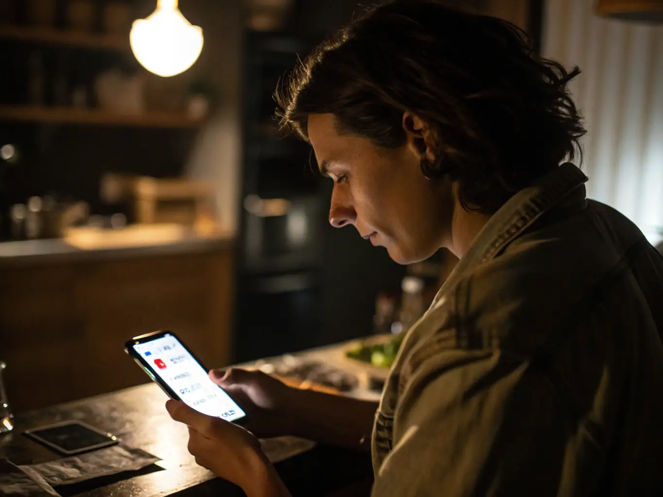An image showing a user easily completing a balance top-up on a smartphone with a simple interface, emphasizing the ease and speed of the process.