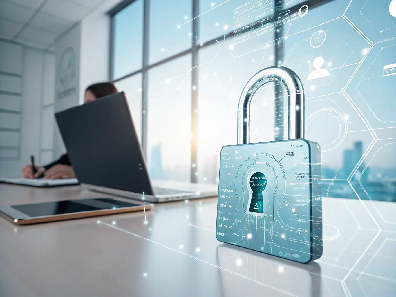 A clean and modern graphic illustrating secure online transactions, emphasizing the safety and reliability of 1mibil.com's digital services.